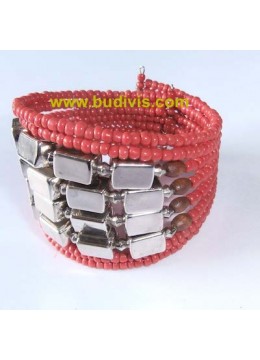 Top Model Wire Choker Beaded Bracelet