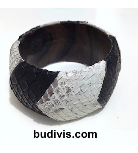 Bracelet Genuine Leather Snake Bangle, Bangle Leather Bracelet