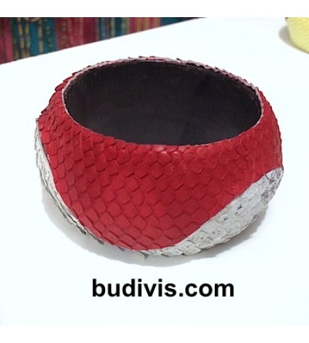 Bracelet Genuine Leather Snake Bangle, Bangle Leather Bracelet