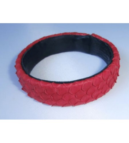 Genuine Leather Snake Bracelet, Bangle Leather Bracelet