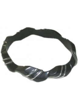 Wooden Bracelet Art Lines Stainless, Bali Wooden Bangle Supplier