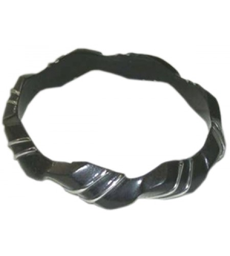 Wooden Bracelet Art Lines Stainless, Bali Wooden Bangle Supplier