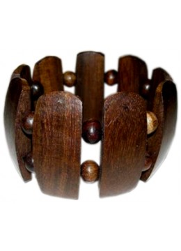 Wooden Bracelet Art Lines Stainless, Bali Wooden Bangle Supplier