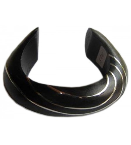 Wooden Bracelet Art Lines Stainless, Bali Wooden Bangle Supplier