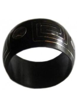 Wooden Bracelet Art Lines Stainless, Bali Wooden Bangle Supplier