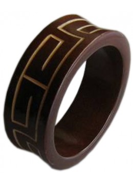 Wooden Bracelet Art Lines Stainless, Bali Wooden Bangle Supplier