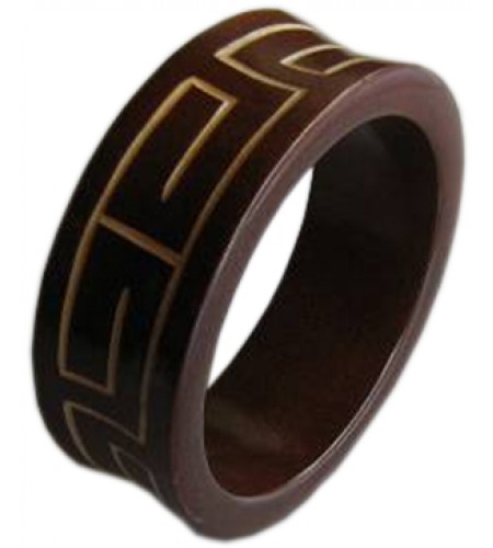 Wooden Bracelet Art Lines Stainless, Bali Wooden Bangle Supplier