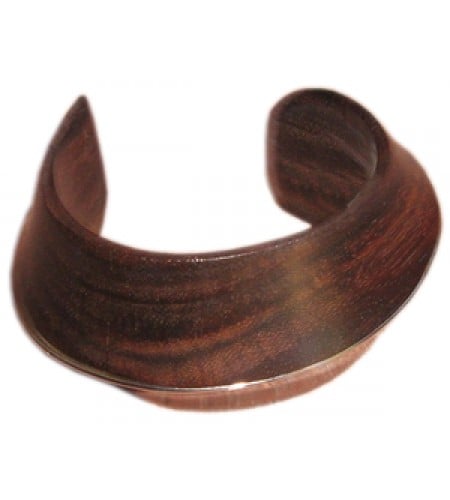 Wooden Bracelet Art Lines Stainless, Bali Wooden Bangle Supplier