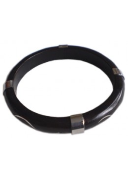 Wooden Bracelet Art Lines Stainless, Bali Wooden Bangle Supplier