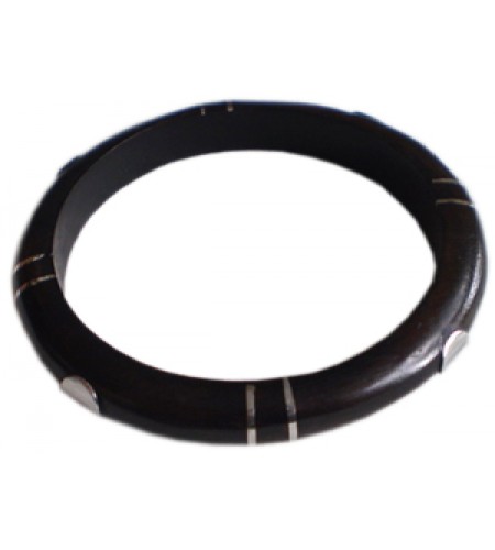 Wooden Bracelet Art Lines Stainless, Bali Wooden Bangle Supplier