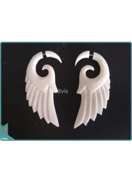 Bone Wing Earrings 925 Sterling Silver Hook