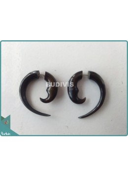 Corner Round Simple Tribal Earrings 925 Sterling Silver Hook