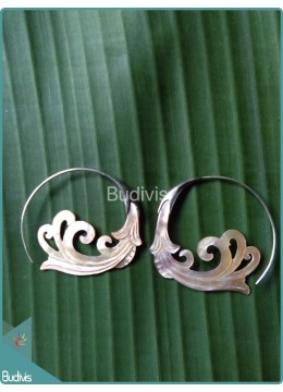 Flower Koru Style Earrings925 Sterling Silver Hook