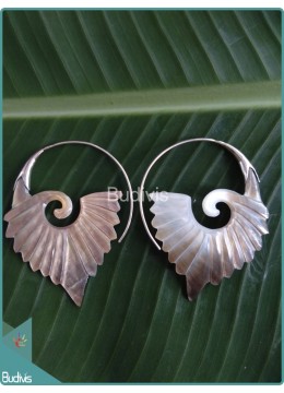 Koru Maori Style Shell Earrings 925 Sterling Silver Hook