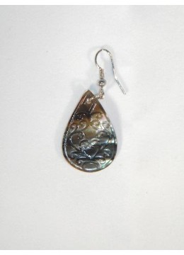 Carved Mop Pendant Earring