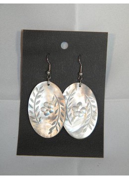 Shell Earring, Seashell Earring, Carved Mop Shell Earrings