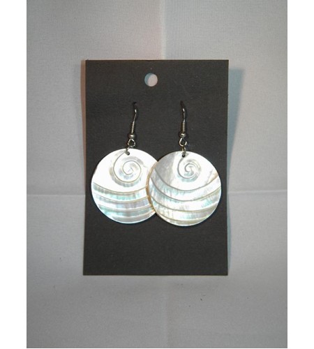 Shell Earring, Seashell Earring, Carved Mop Shell Earrings