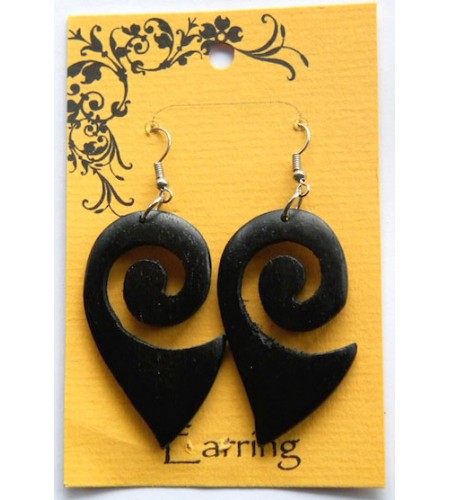 Bali Wood Earring