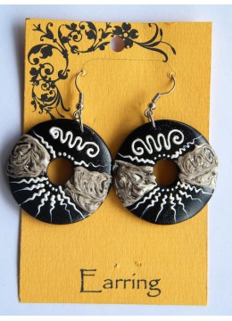 Bali Wood Earring