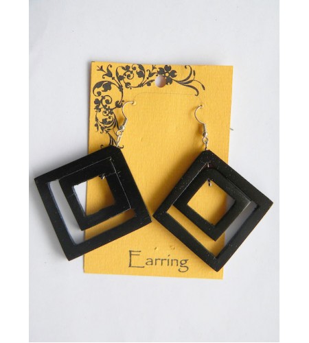 Bali Wood Earring