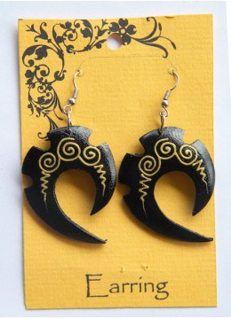 Bali Wood Earring