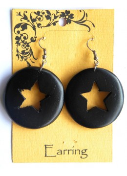 Bali Wood Earring