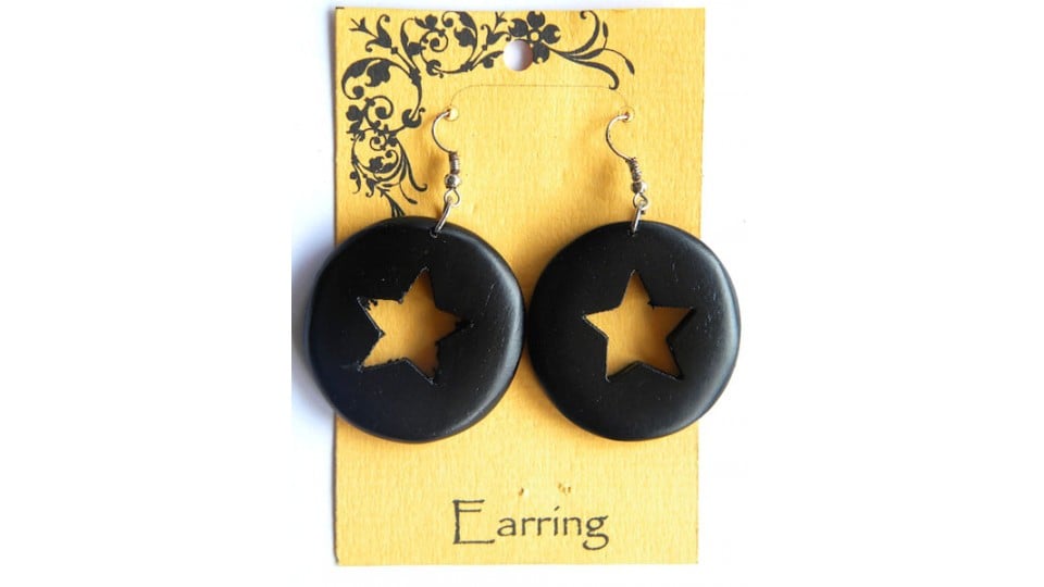 Bali Wood Earring