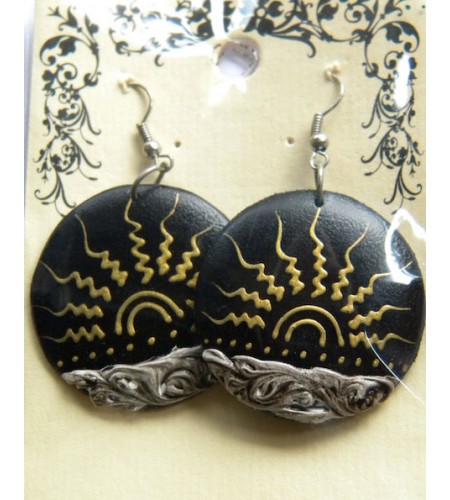 Bali Wooden Bead Earring