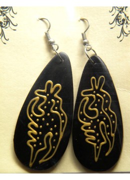 Bali Wooden Bead Earring