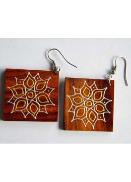 Wood Earring Natural