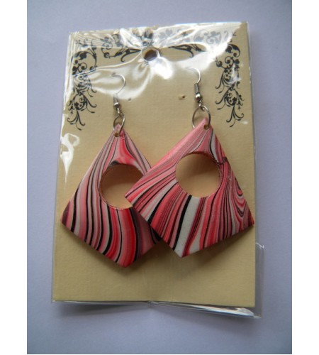 Wooden Painting Earring