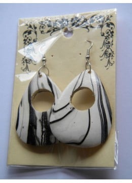 Wooden Painting Earring