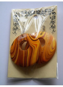 Wooden Painting Earring