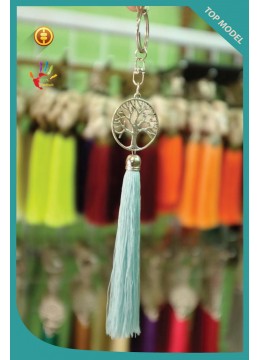 Bali Art Tree Tassel Keychain