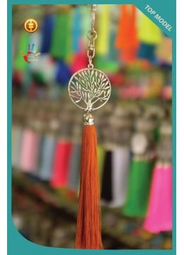 Bali Art Tree Tassel Keychain