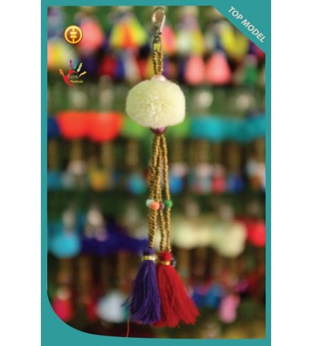 Bali Tassel Keychain Pom Pom