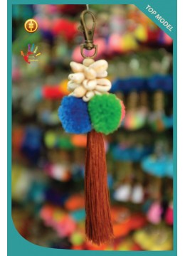 Pom Pom Baby Tassel Keychain