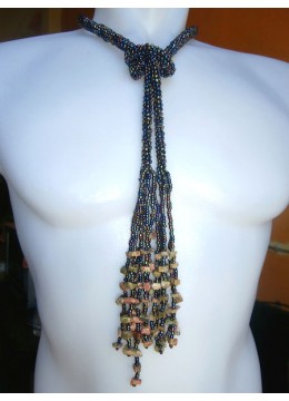 Beaded Tie Necklace