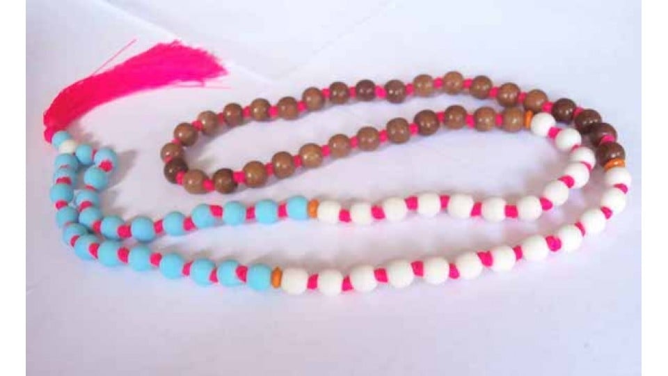 Beaded Long Tassel Necklace, Hand Knotted Tassel Necklaces, Bali Necklaces