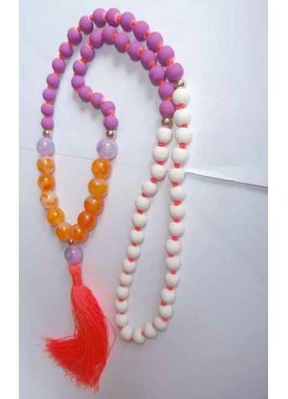 Beaded Long Tassel Necklace, Hand Knotted Tassel Necklaces, Bali Necklaces