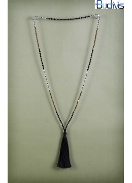 Beaded Tassel Necklace Crystal, Bali Long Necklace, Tassel Necklaces