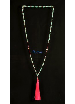 Long Beaded Tassel Necklace