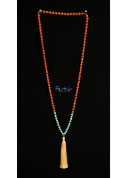 Long Beaded Tassel Necklace Bodhi Seeds