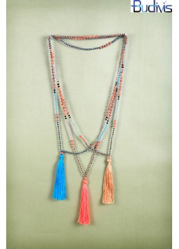 Long Crystal Tassel Necklace