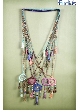 Long Crystal Tassel Necklace Dreamcatcher