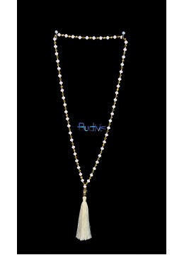 Long Large Crystal Tassel Necklace