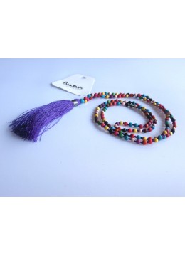 Long Tassel Necklace Stone