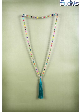 Tassel Necklace Wood Bead