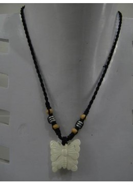 Butterfly Bone Carving Necklace