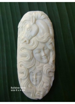 Manufacturer Bali Ox Bone Carving Engraving Pendant Spirit Model